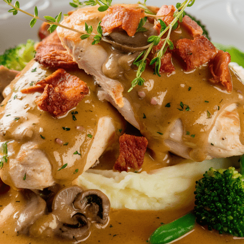 Creamy Chicken Supreme Recipe with Mushrooms and Pancetta